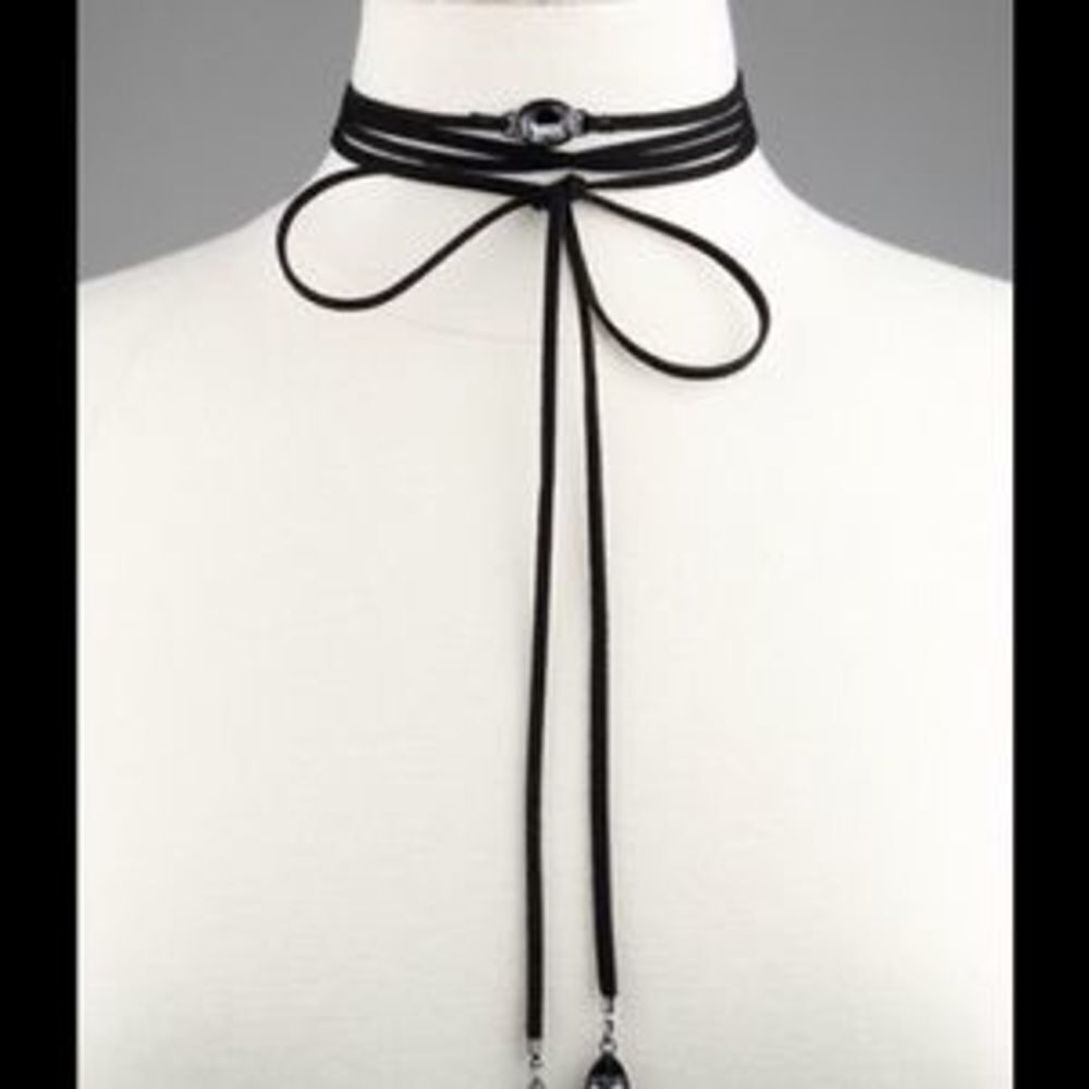 Suede Long Wrapping Choker